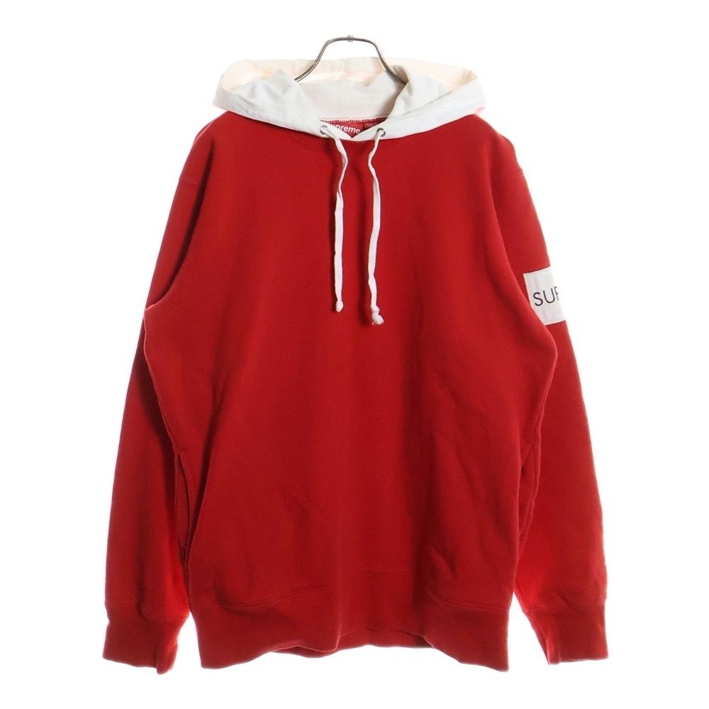 SUPREME (シュプリーム) 16SS 2TONE HOODED CREWNECK 2トーンフーデッドクルーネックスウェットトレーナー レッド