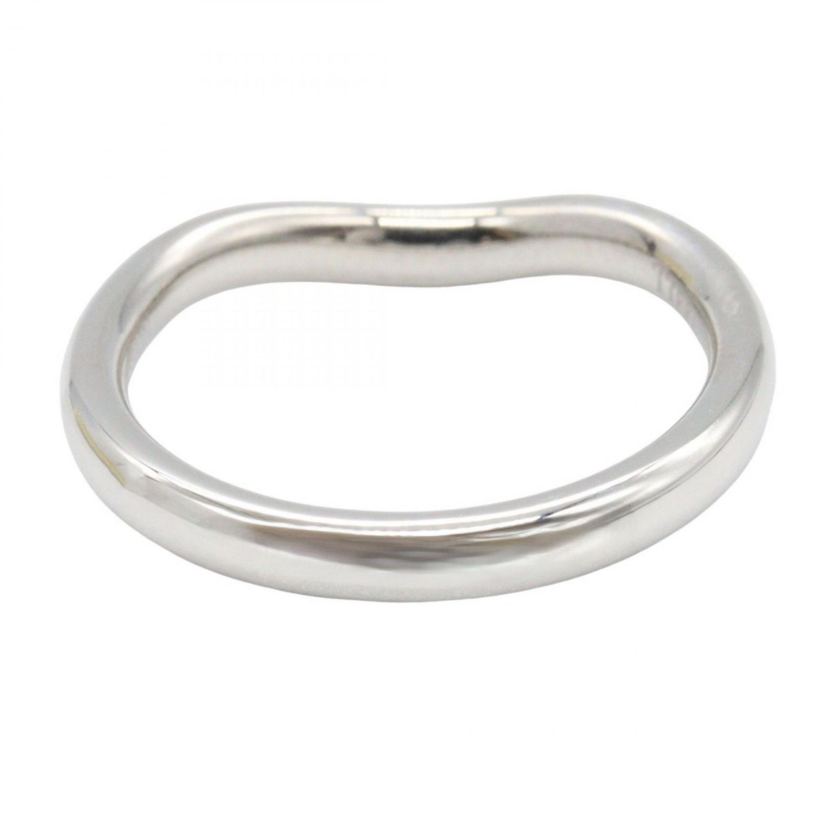 ティファニー Pt950 カーブドダイヤモンドリング TIFFANY&Co. ティファニー Pt950プラチナ カーブドバンド 9Pダイヤ