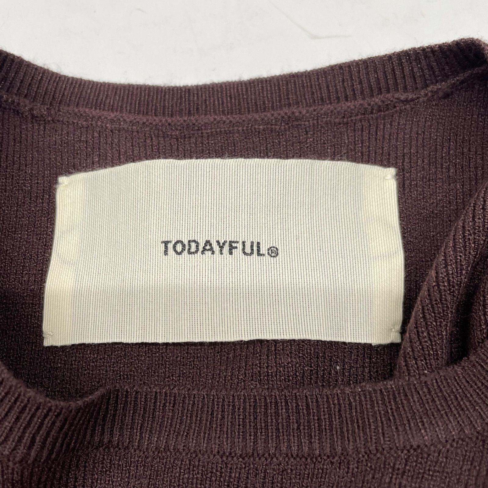 新品 未使用 タグ付き TODAYFUL Cropped Smooth Knit クロップド 