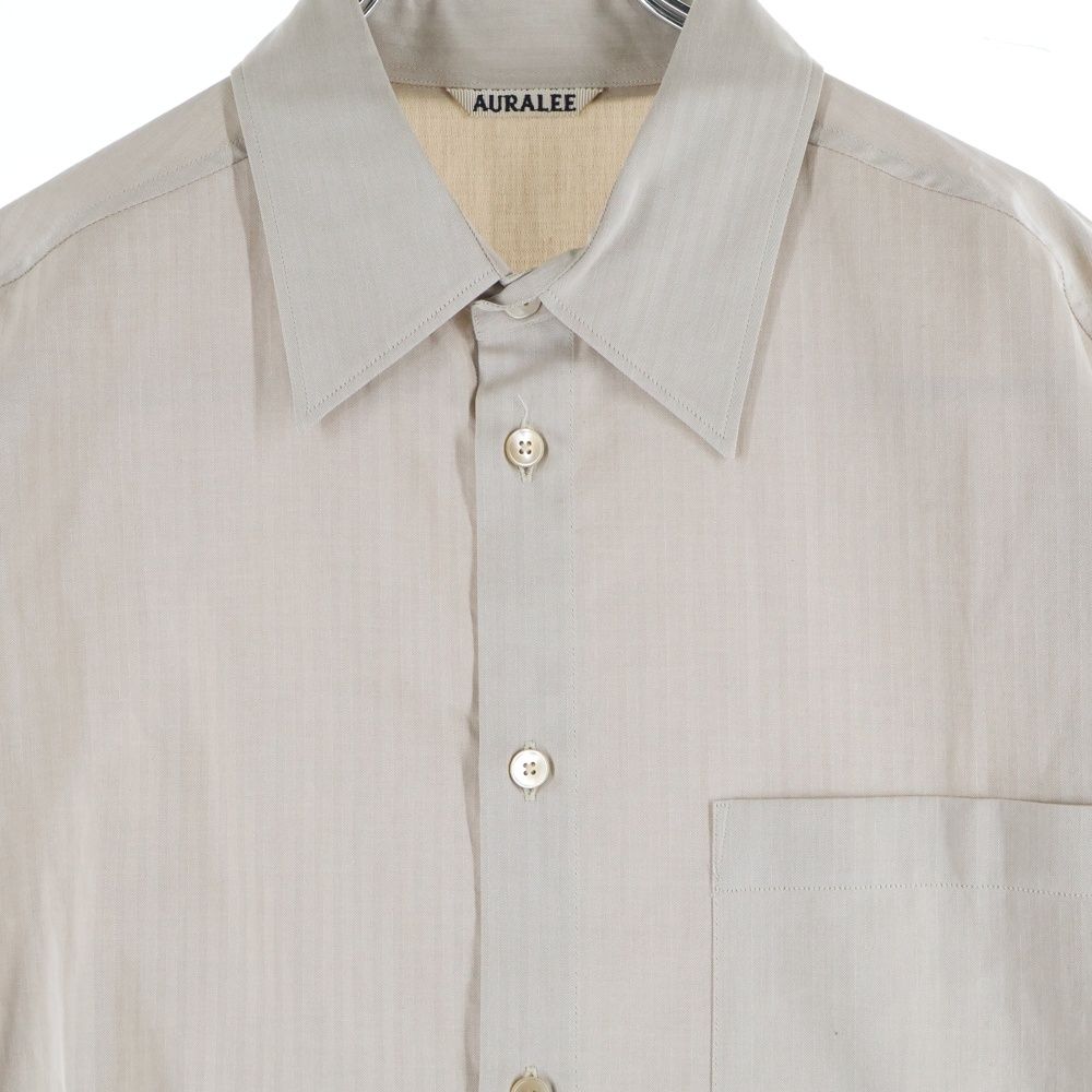 AURALEE A22SS02FH 半袖シャツ AURALEE (オーラリー) 22SS WASHED FINX HERRINGBONE HALF SLEEVED