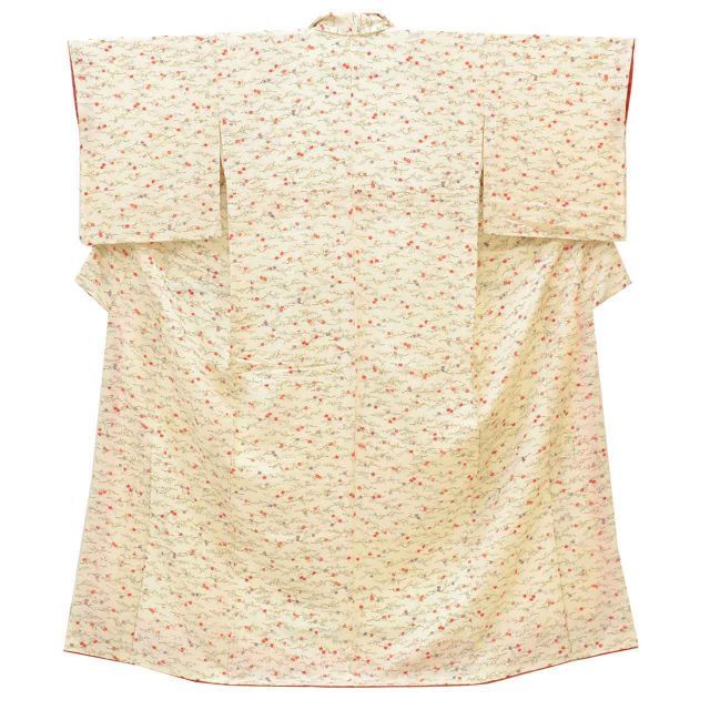 中村弥吉作　小紋 中古】 リサイクル着物 小紋 正絹 SILK Mサイズ 特品 身丈158cm 本摺り