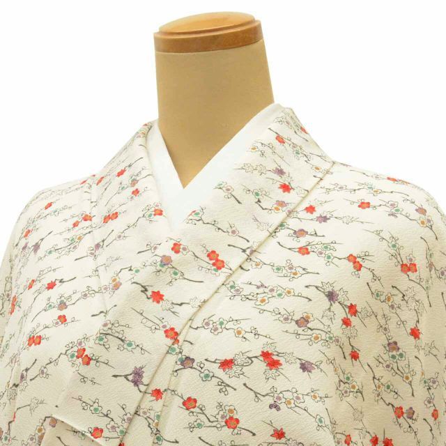 中古】 リサイクル着物 小紋 正絹 SILK Mサイズ 特品 身丈158cm 本摺り