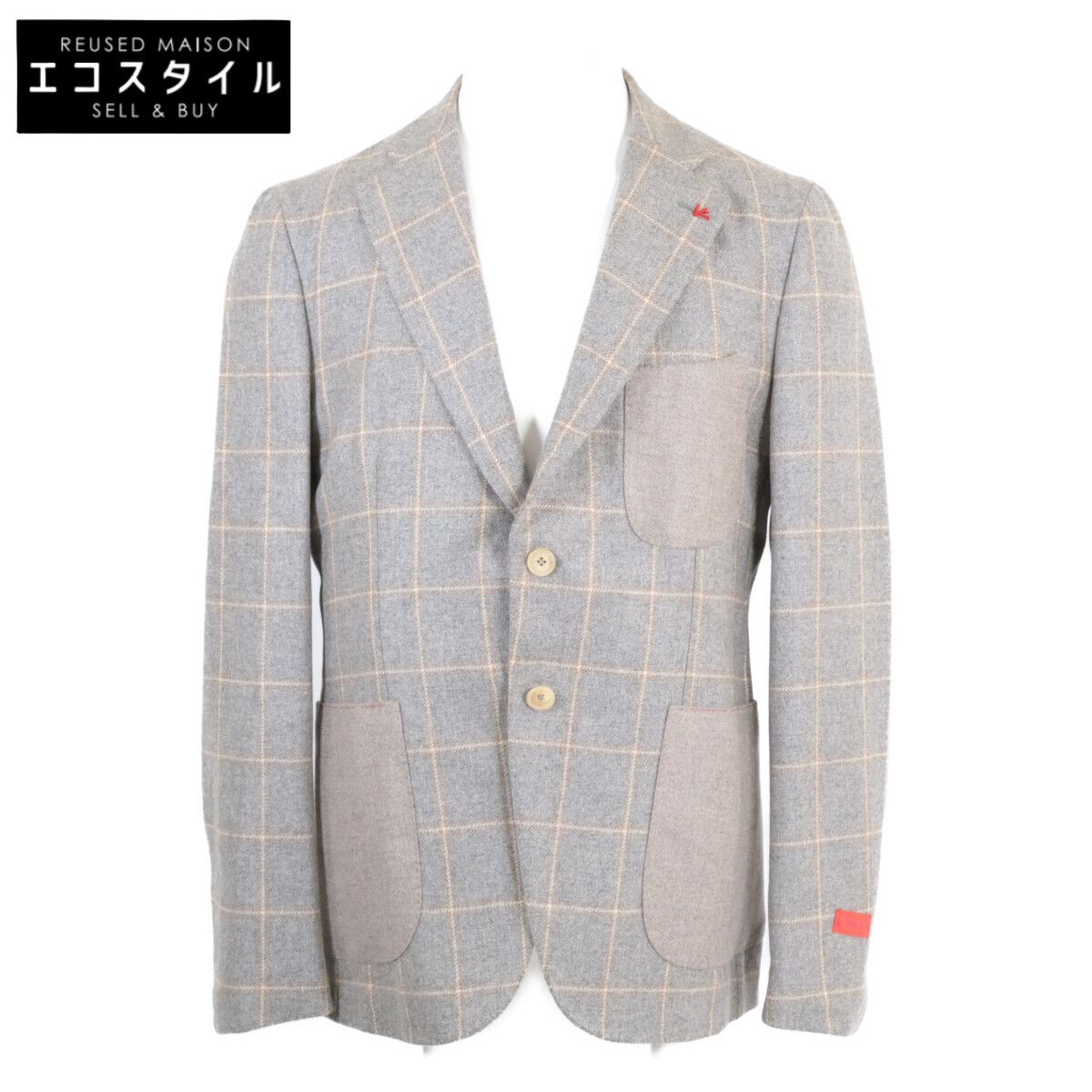 ISAIA イザイア 新品同様 003313 POMPEI カシミヤ ウインドーペーン