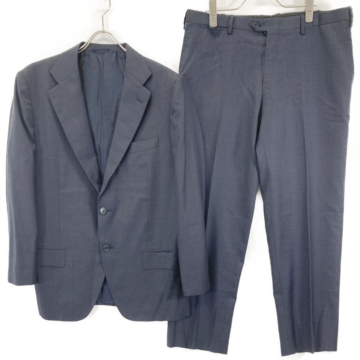 Kiton キートン 美品 UA89K01X1617002 14 Micron チェック スーツ 54