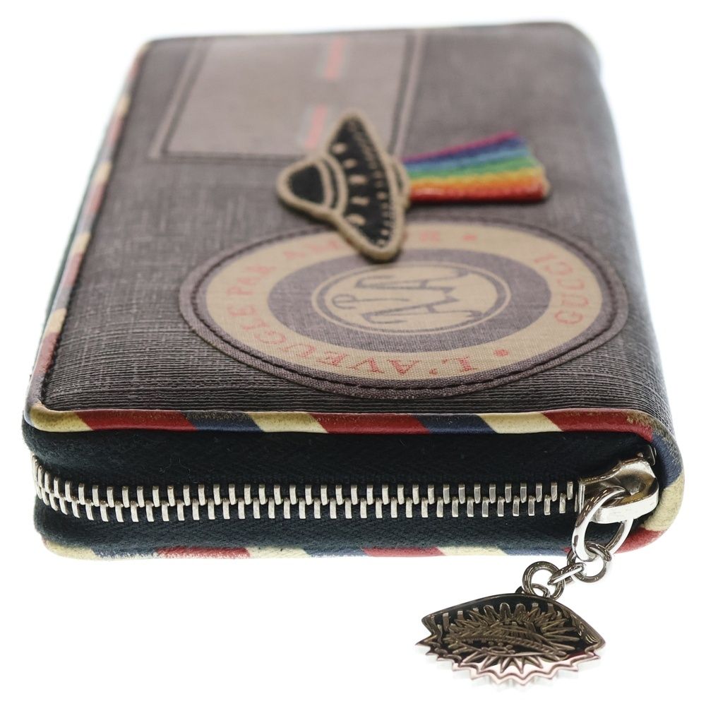 GUCCI (グッチ) ナイトクーリエ GGスプリーム ラウンドジップ 長財布