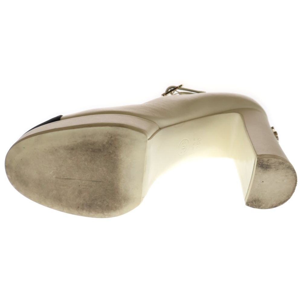 CHANEL (シャネル) 25SS ココマーク ビジュー レザー ヒール