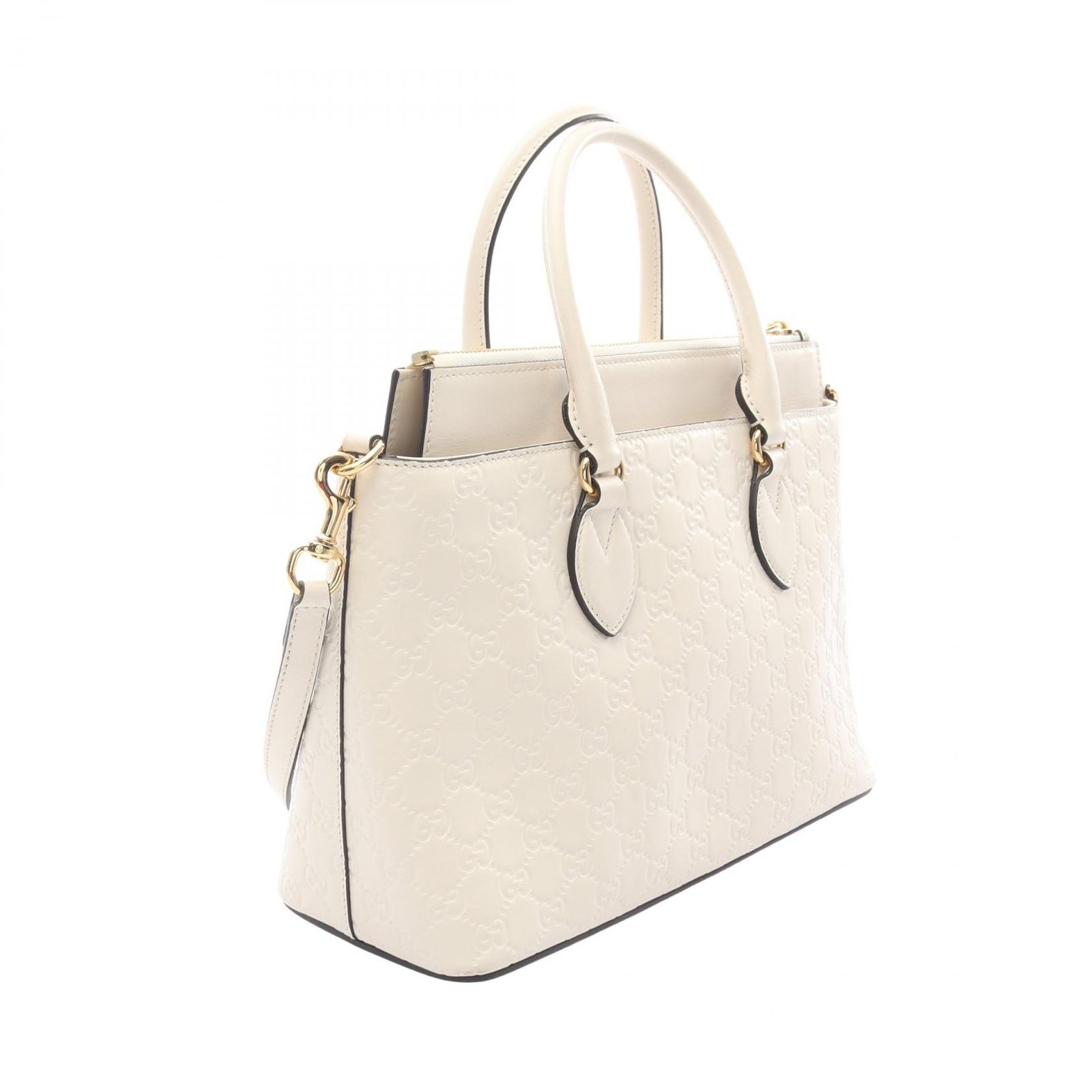 グッチ GUCCI ハンドバッグ グッチシマ 409534 アイボリー レザー