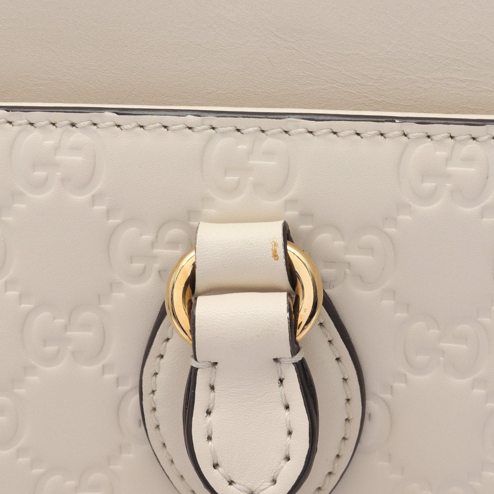 グッチ GUCCI ハンドバッグ グッチシマ 409534 アイボリー レザー