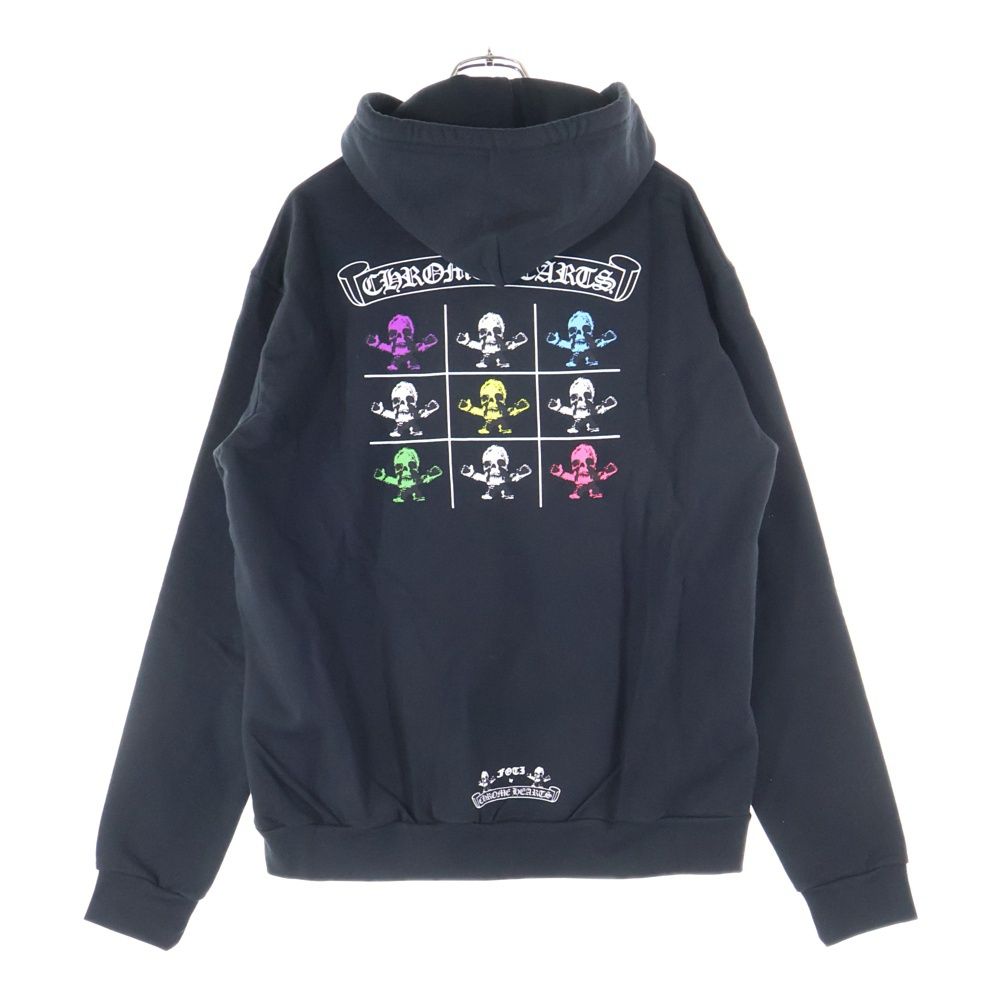 CHROME HEARTS (クロムハーツ) FOTI HOODIE ZIP ジップフォティ バックフォティプリント ジップアップパーカー ブラック
