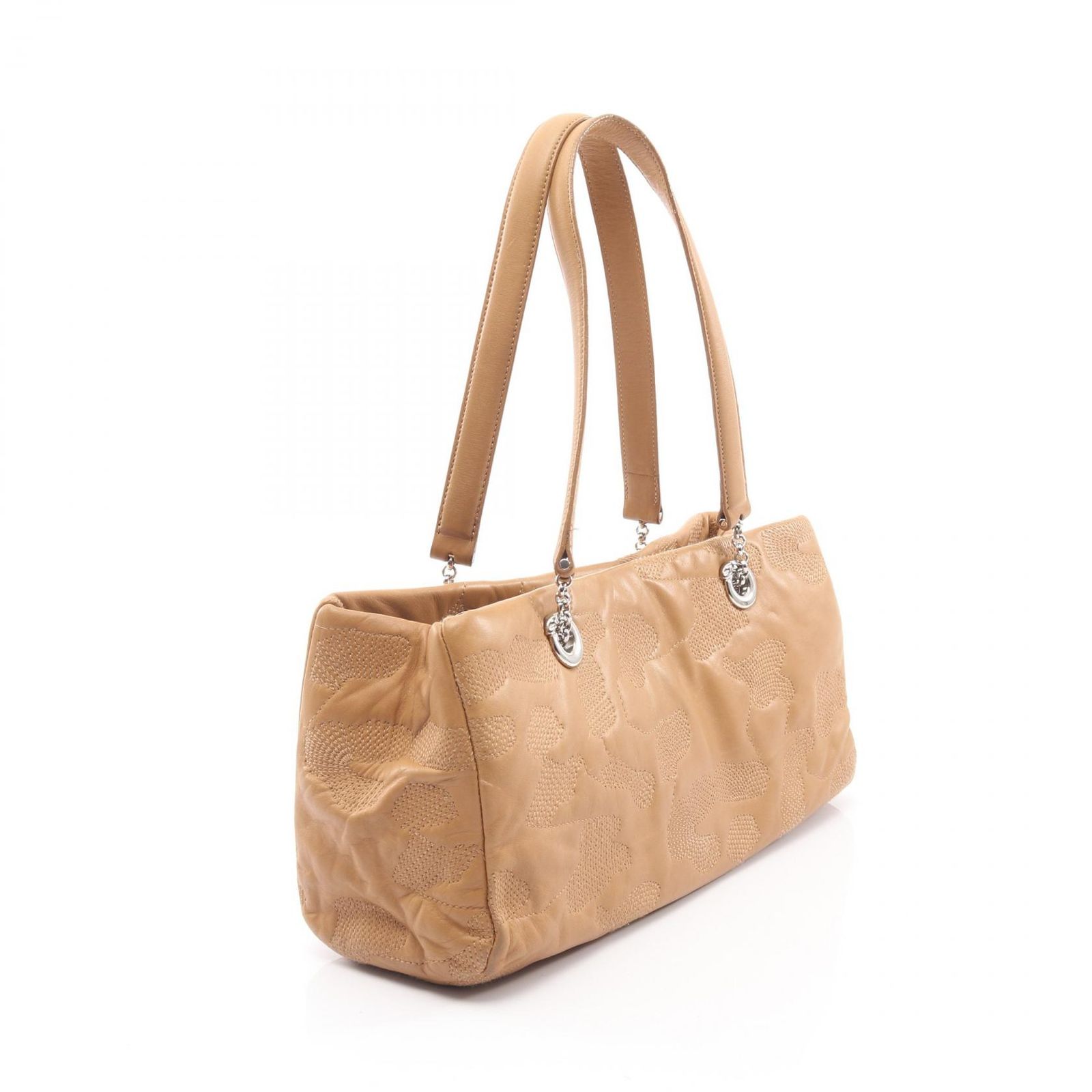 カルティエ CARTIER ハンドバッグ パンテール ベージュ レザー