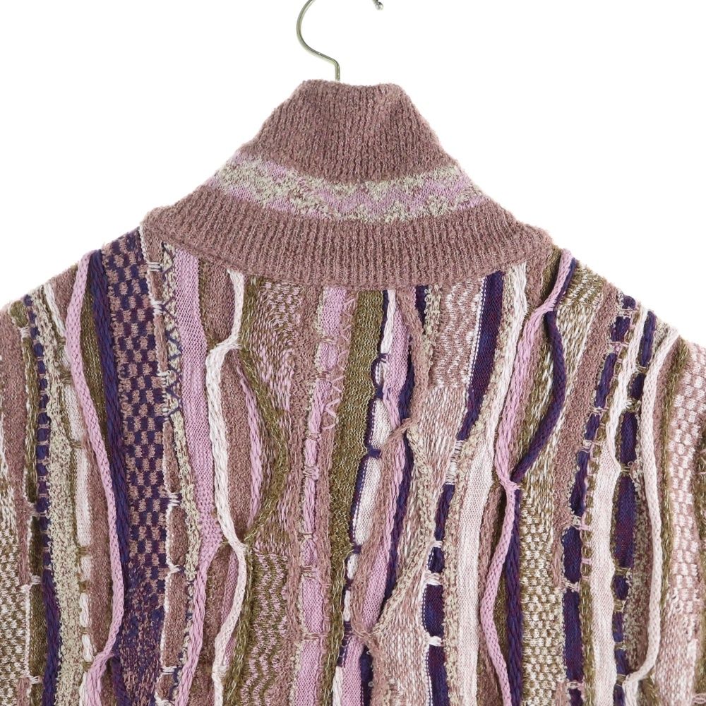 KAPITAL (キャピタル) 7G ニット GAUDYハーフZIPベスト パープル