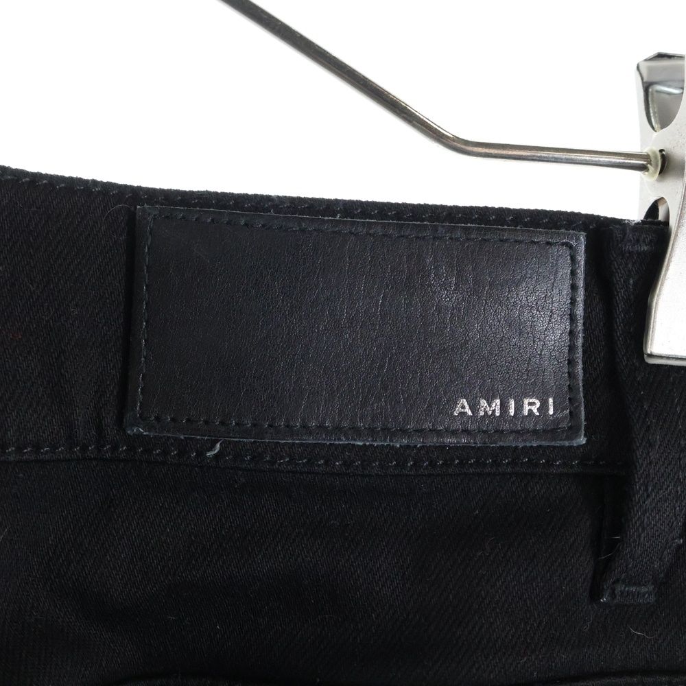 AMIRI (アミリ) MX1 JEAN レザー蛇腹切替 ダメージ加工 バイカー