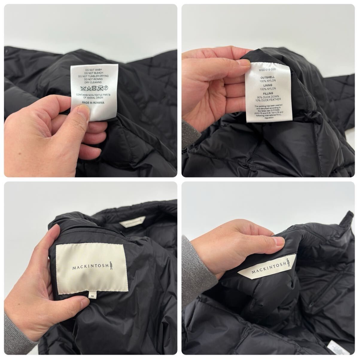 MACKINTOSH マッキントッシュ キルティング ダウン ジャケット 