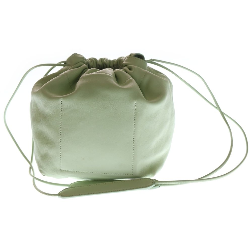 JIL SANDER ジルサンダー フロントロゴデザイン ドローストリング ハンドバッグ ショルダーバッグ グリーン JIL SANDER (ジルサンダー) フロントロゴデザイン ドローストリング