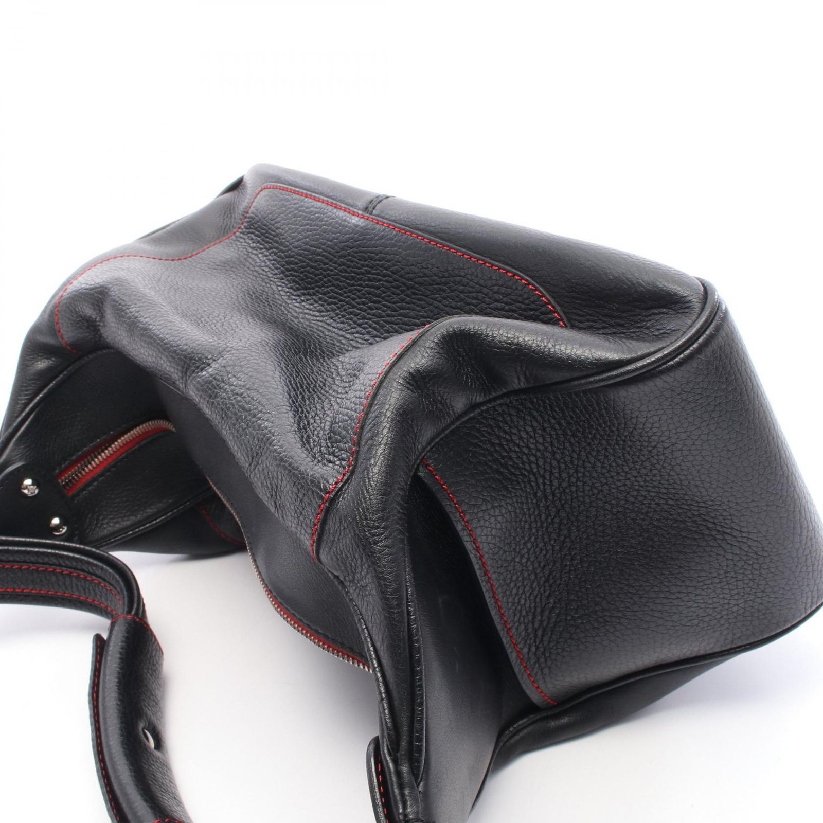 トッズ TOD'S ショルダーバッグ TOD'S × Ferrari ブラック レザー