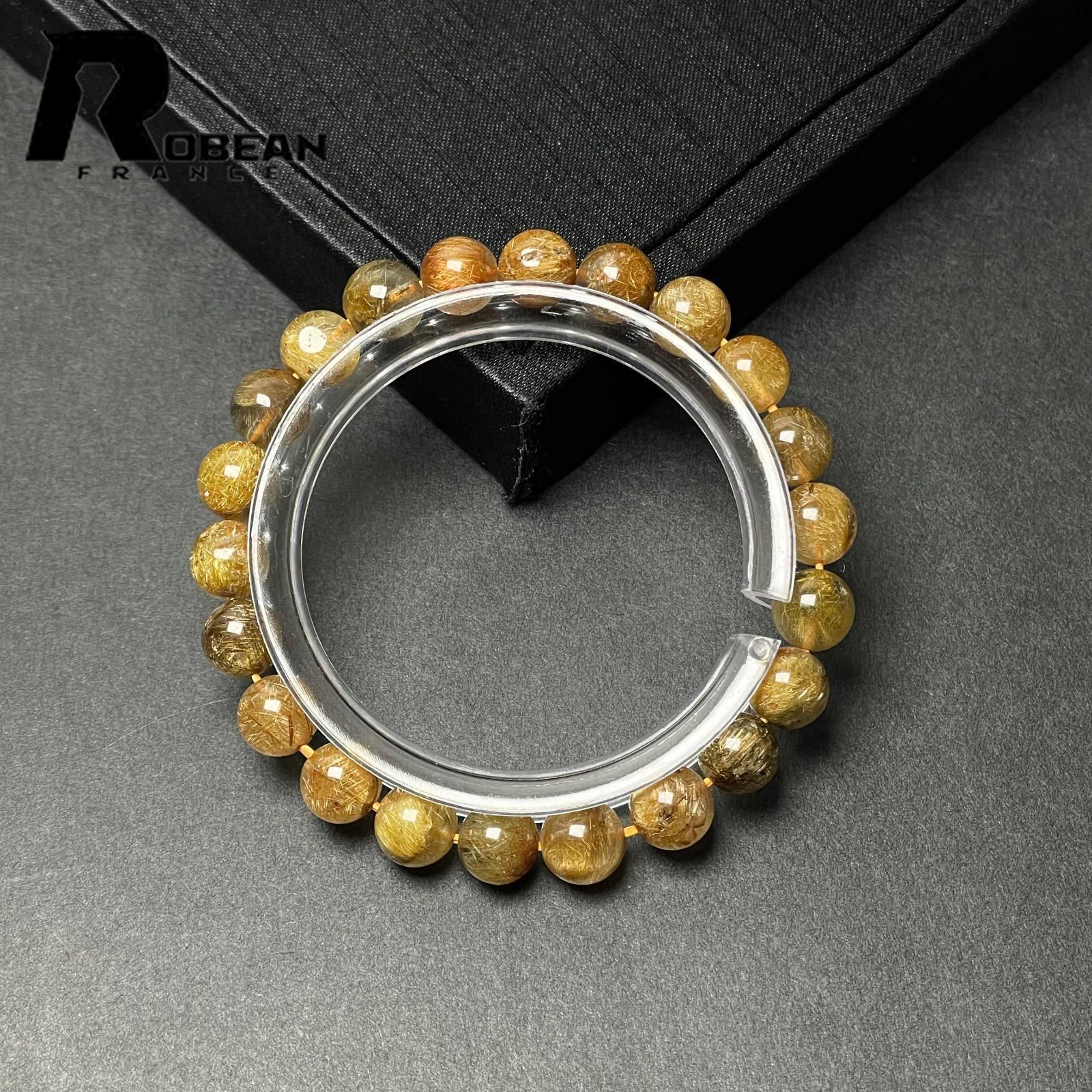 レア EU製 定価7万円☆ROBEAN・極!極満針ルチルクォーツ☆ブレスレット