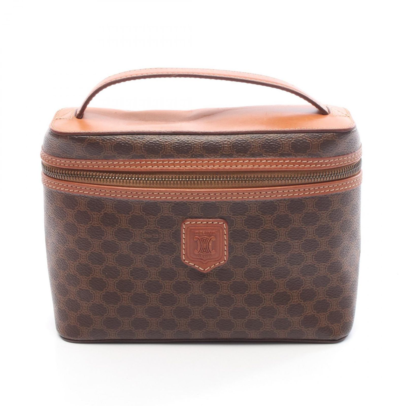 セリーヌ CELINE ハンドバッグ マカダム ダークブラウン PVC