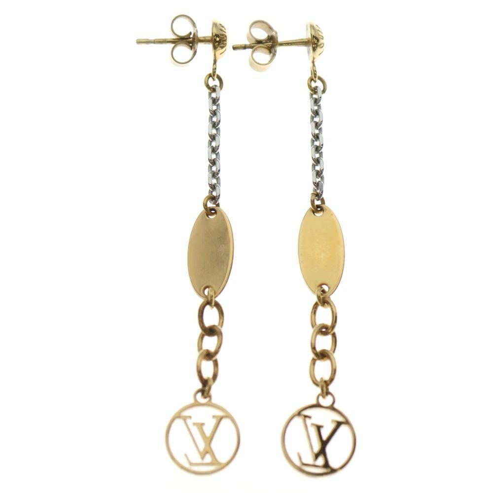LOUIS VUITTON (ルイヴィトン) ロゴマニア ピアス GP ゴールド