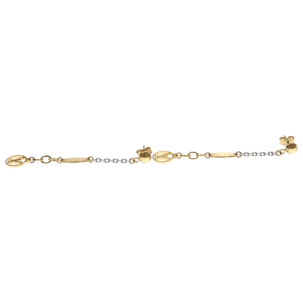 LOUIS VUITTON (ルイヴィトン) ロゴマニア ピアス GP ゴールド