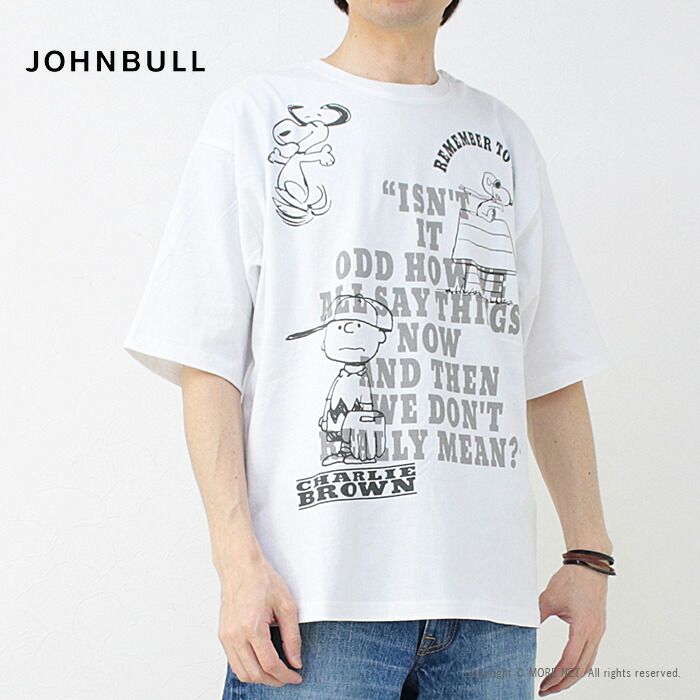 ジョンブル JOHNBULL ピーナッツコラボ コラージュプリントTシャツ JT251C51 メンズ スヌーピー 半袖