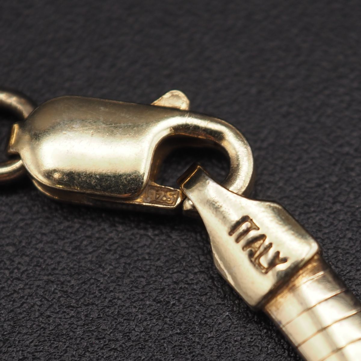 L595 ヴィンテージ 925 ITALY刻印 チョーカー ネックレス オメガ