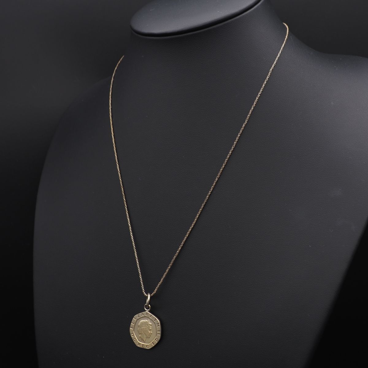 L589 ヴィンテージ 925刻印 ペンダント ネックレス コイン エリザベス2
