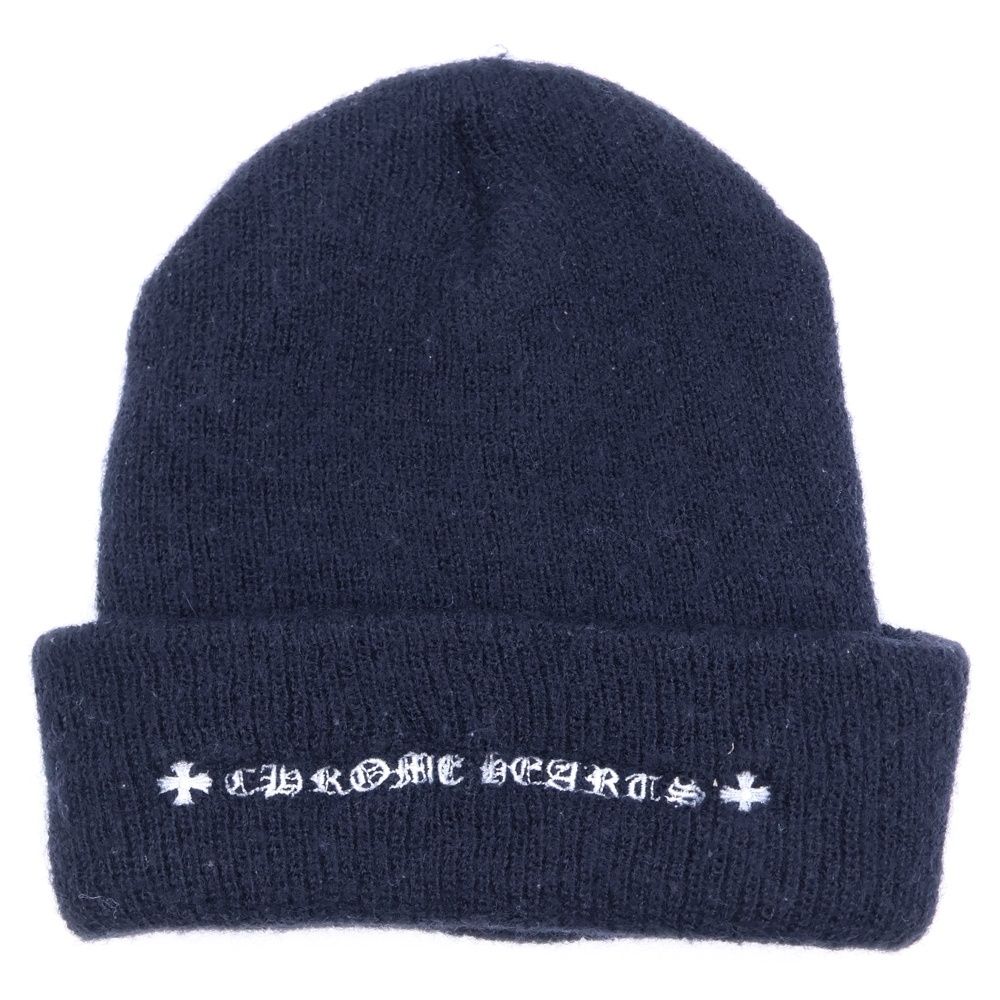 【美品】CHROME HEARTSウールワッチキャップロゴ刺繍ニット帽【正規品】 CHROME HEARTS (クロムハーツ) WATCH CAP ワッチキャップ CHロゴ刺繍