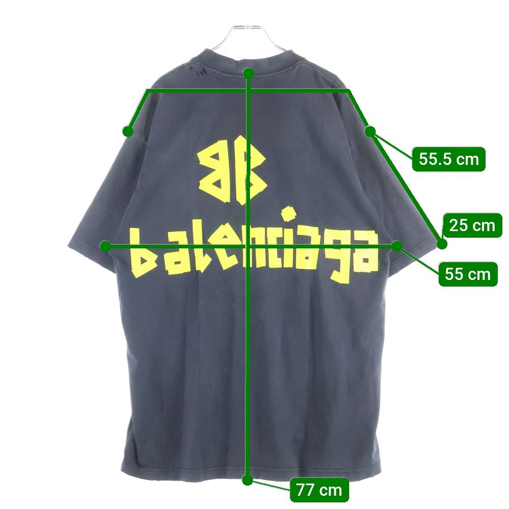 BALENCIAGA (バレンシアガ) 23SS TAPE TYPE MEDIUM FIT TEE デストロイ