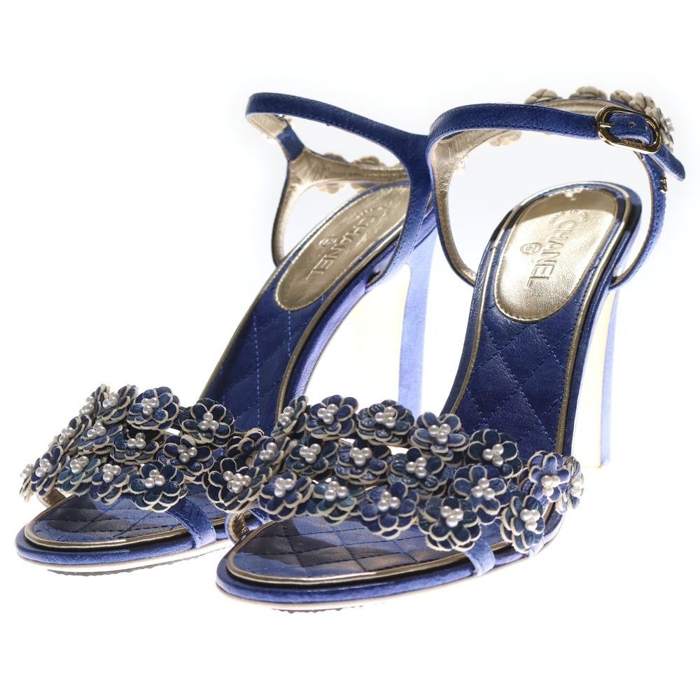 CHANEL ココマーク カメリア サンダル ヒール マセラッテ シャネル CHANEL サンダル カメリア ビーチサンダル ココマーク 39 ベージュ