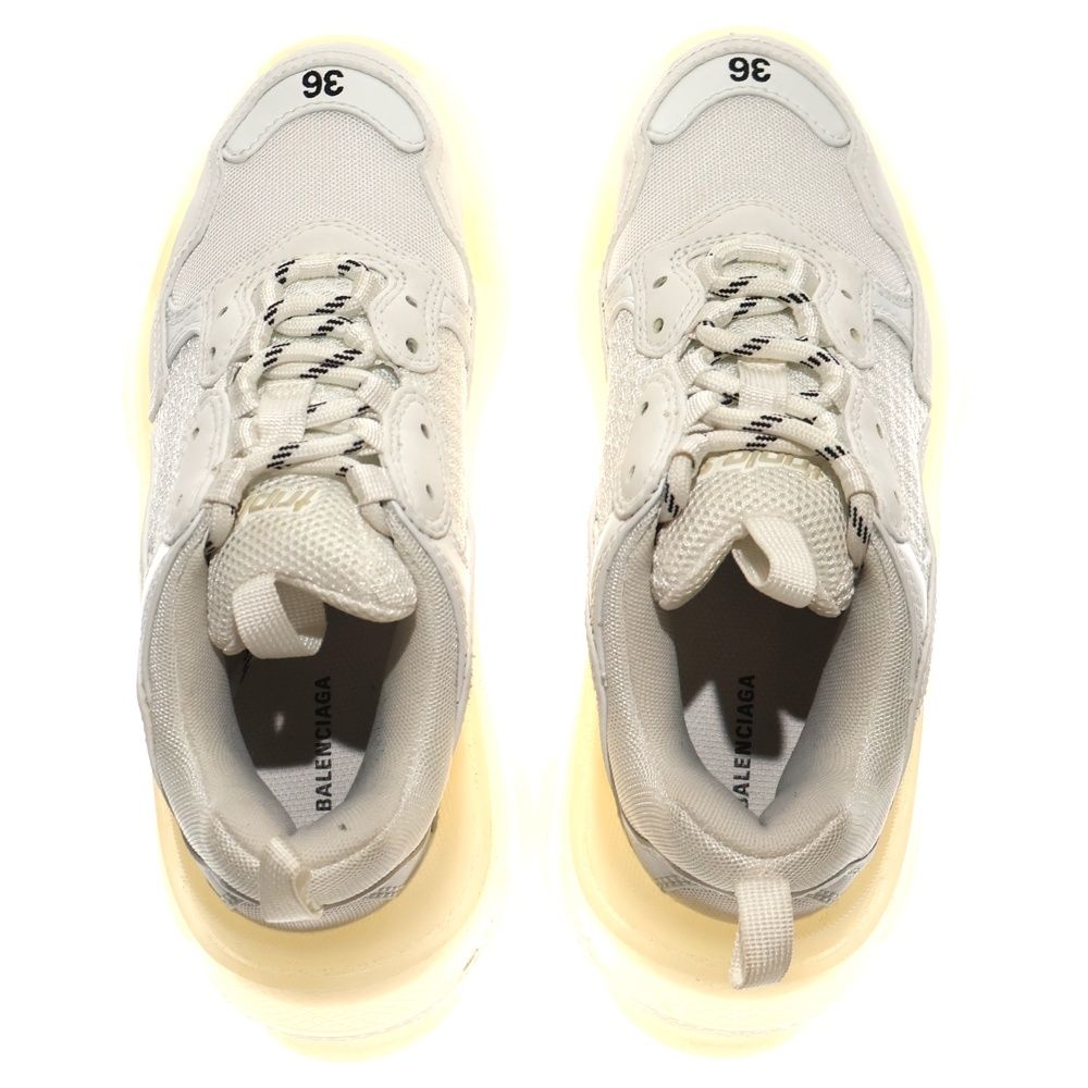 BALENCIAGA ホワイトスニーカー クリアソール 26cm 遊び心を満たす白スニーカー「BALENCIAGAのダッドスニーカー」【VERY