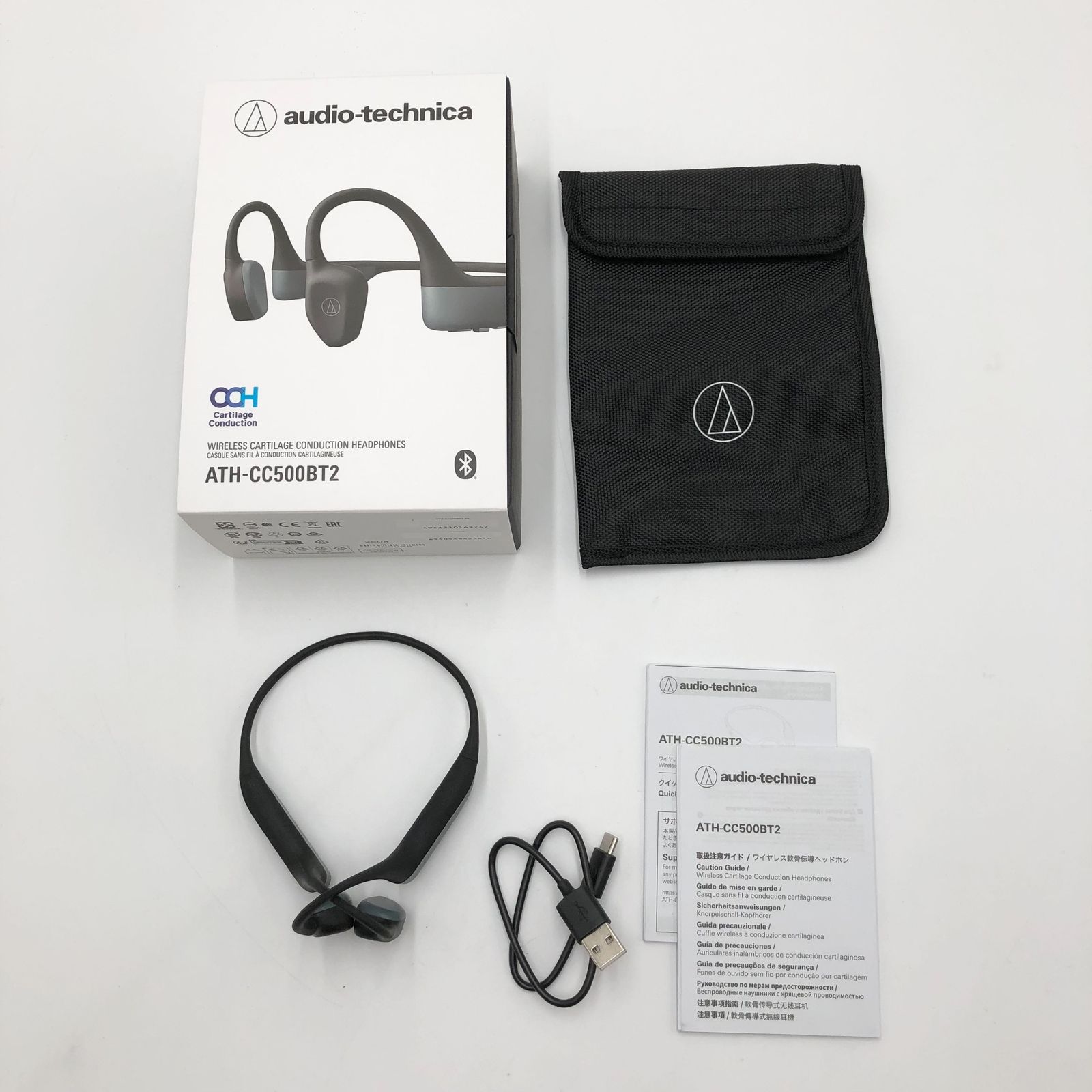 audio-technica ATH-CC500BT2 BK 軟骨伝導ワイヤレスイヤホン