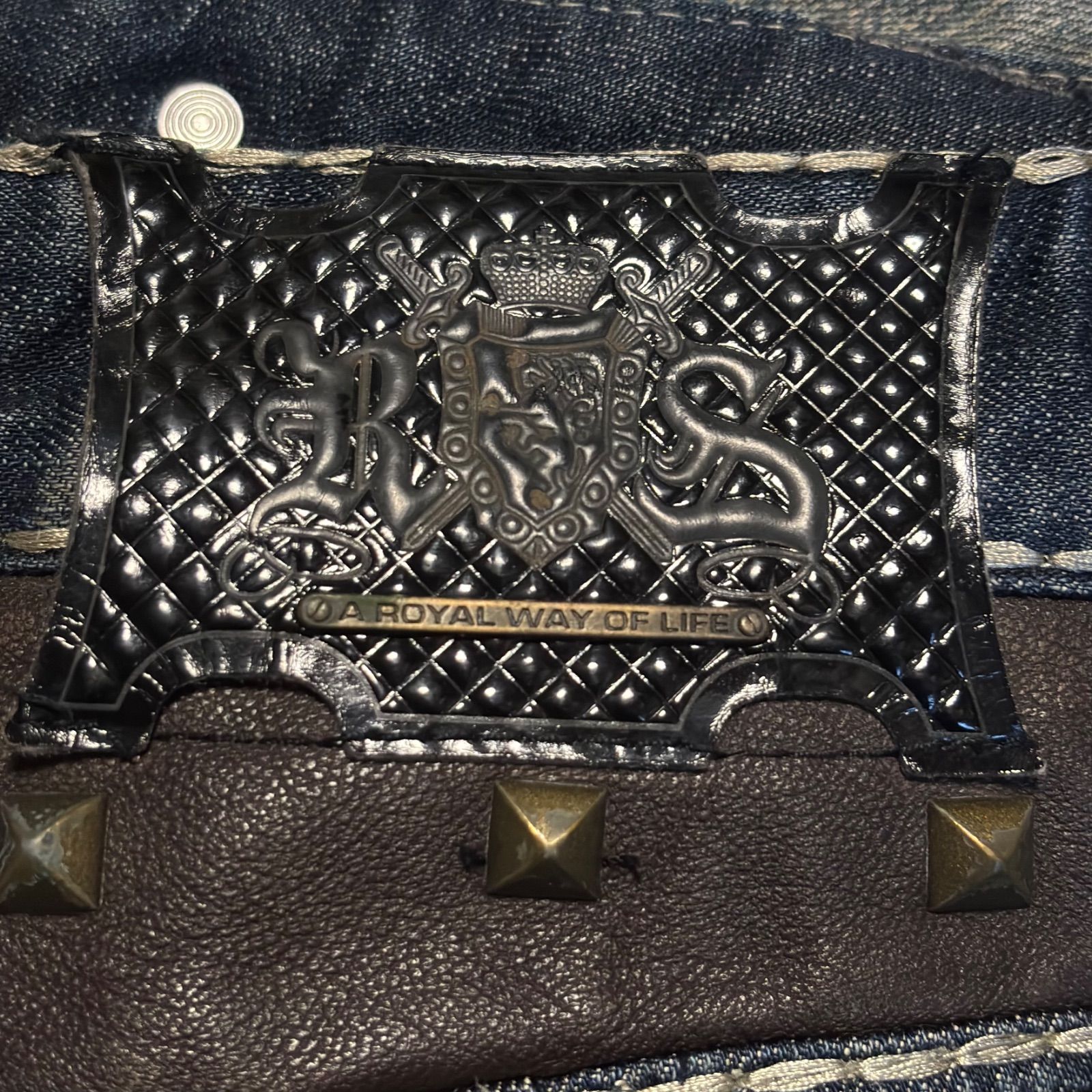 Rebel Spirit ワイドフレア ギミックデニム W32 L32 Y2K グランジ 