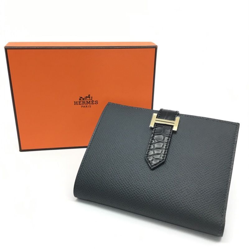 HERMES【エルメス】ベアンコンパクト グリミスティ 二つ折り財布