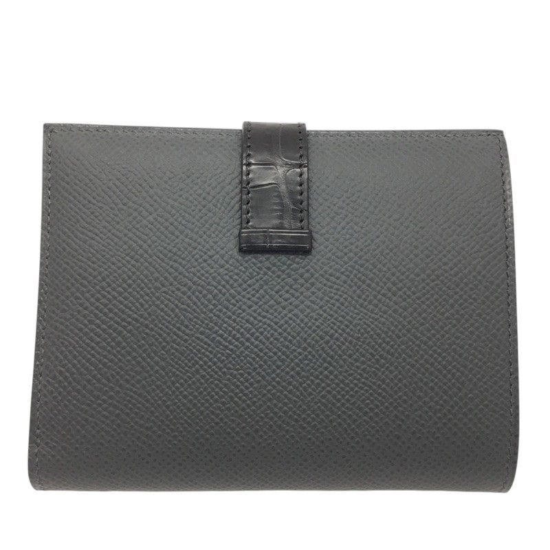 HERMES グレー 二つ折り財布　値下げ！！ HERMES【エルメス】ベアンコンパクト グリミスティ 二つ折り財布