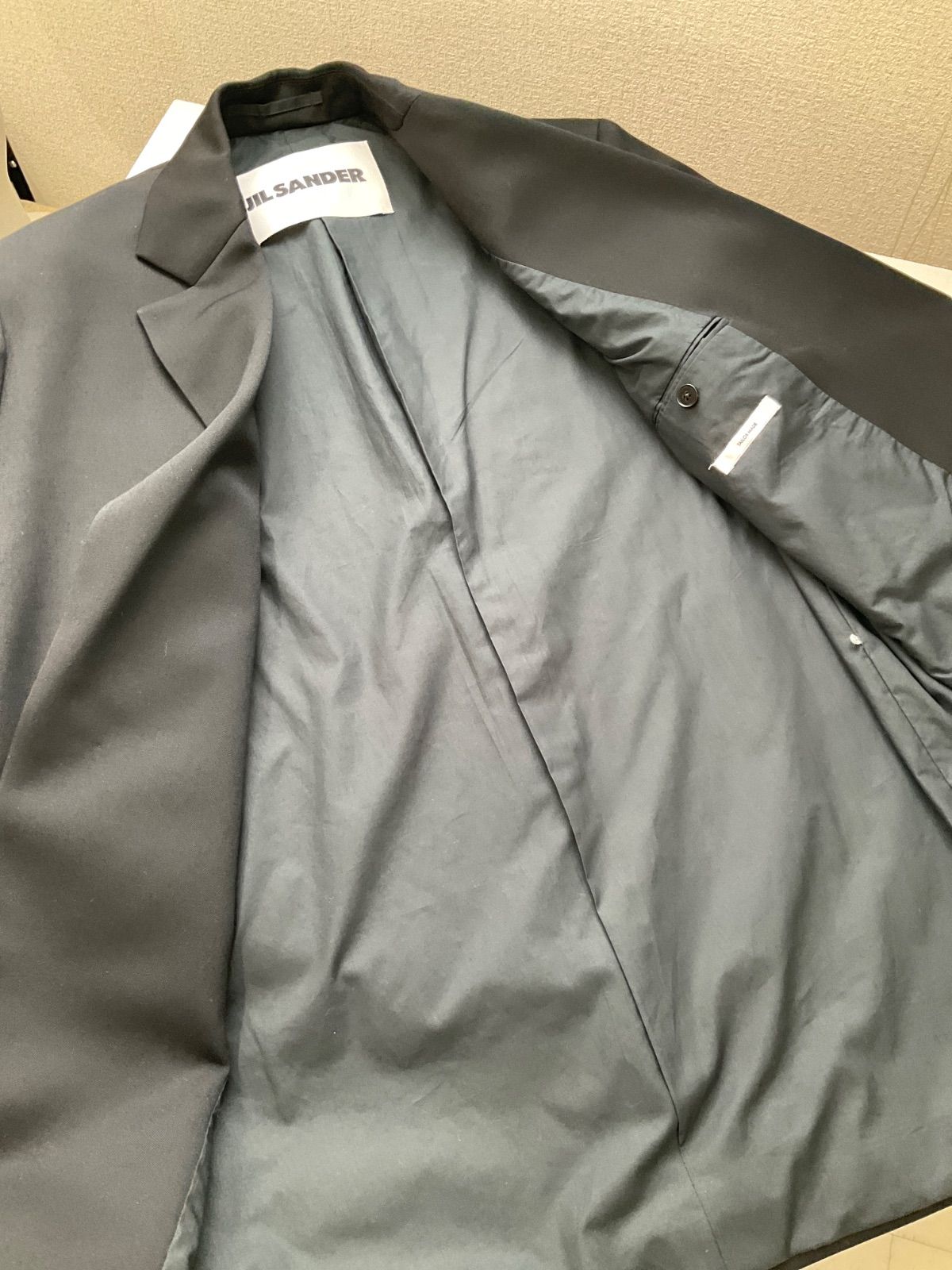 JIL SANDER テーラーメイド セットアップ スーツ 黒 ジャケット44