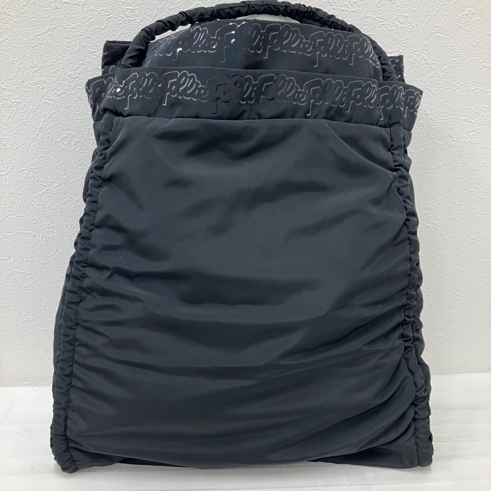 7728 良品 Folli Follie フォリフォリ トートバッグ 無地 ロゴ 