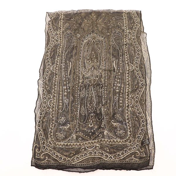 エトロ ETRO ペイズリー ストール ショール シルク100％ ブラック 【yy