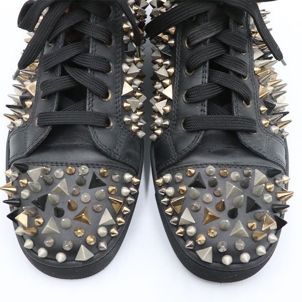 【激レア】クリスチャンルブタン スタッズ ハイカットスニーカー 黒 348 Christian Louboutin クリスチャンルブタン 靴 LOUIS PIK PIK FLAT