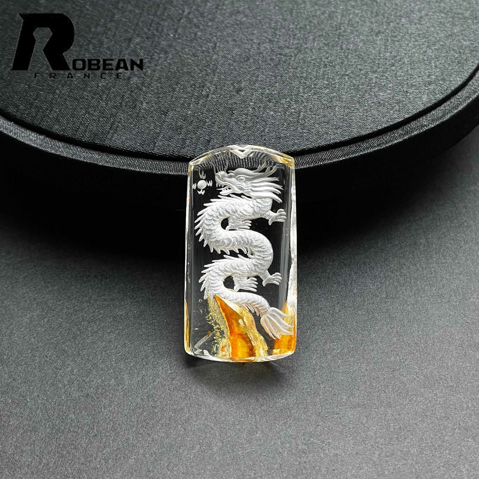 逸品 EU製 定価10万円☆ROBEAN・ROBEAN・オーロラクォーツ・雕刻ペンダント☆パワーストーン