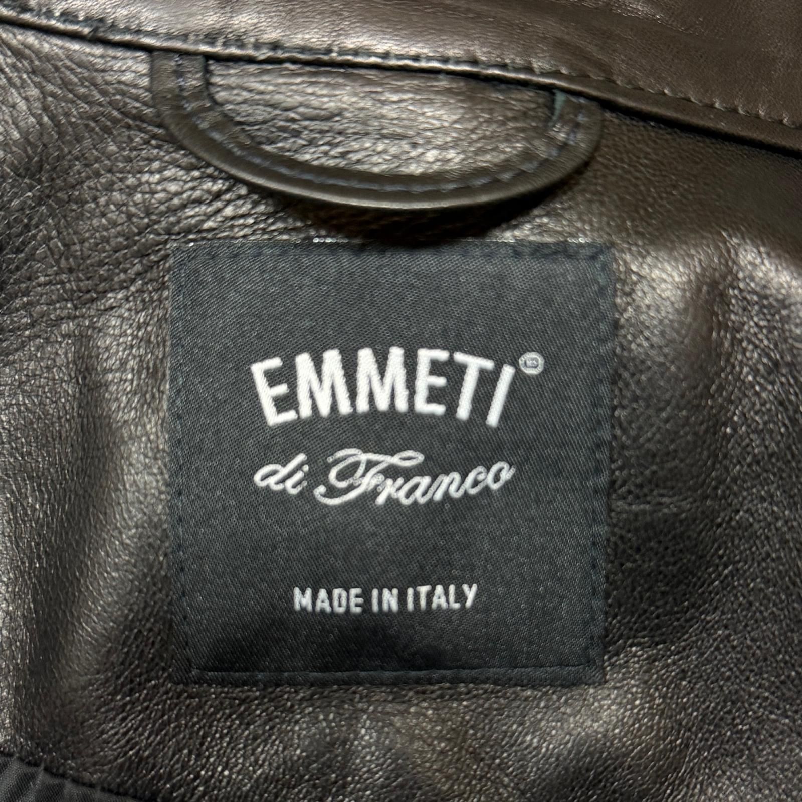 EMMETI エンメティKELSO ケルソ　シングル　レザー　ライダース 参考上代231000円 未使用 EMMETI KELSO PUNCHING NAPPA CERATA ケルソ