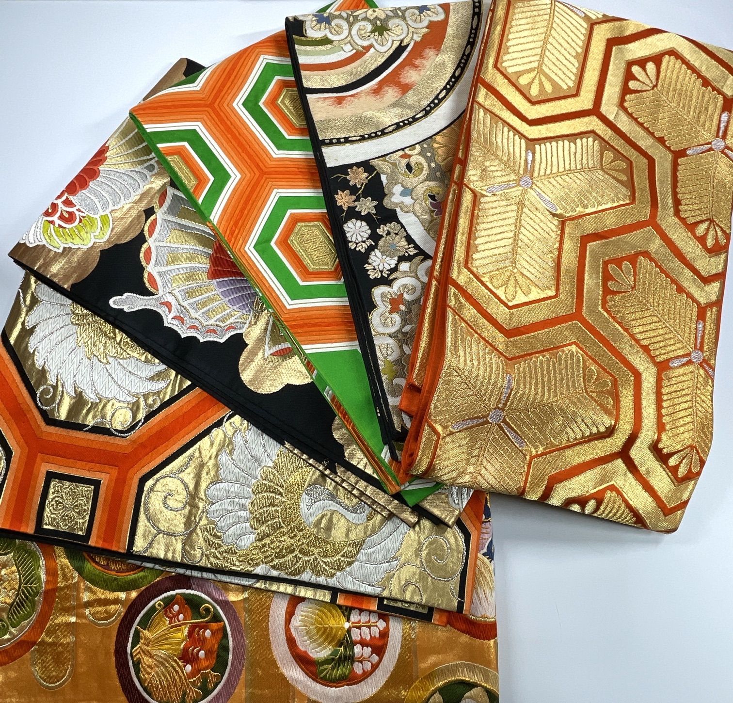 袋帯 6枚 正絹 帯おまとめ売り 同梱購入歓迎 リメイク用 着付け練習用