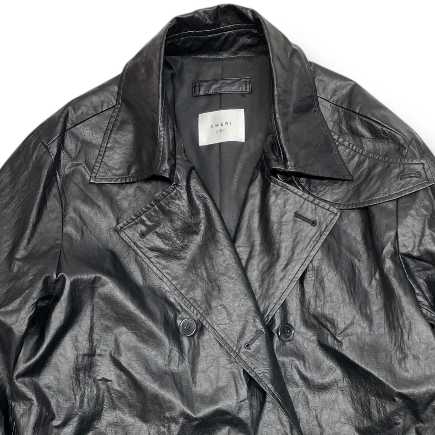 美品 AMERI VINTAGE アメリヴィンテージ SYNTHETIC LEATHER TRENCH