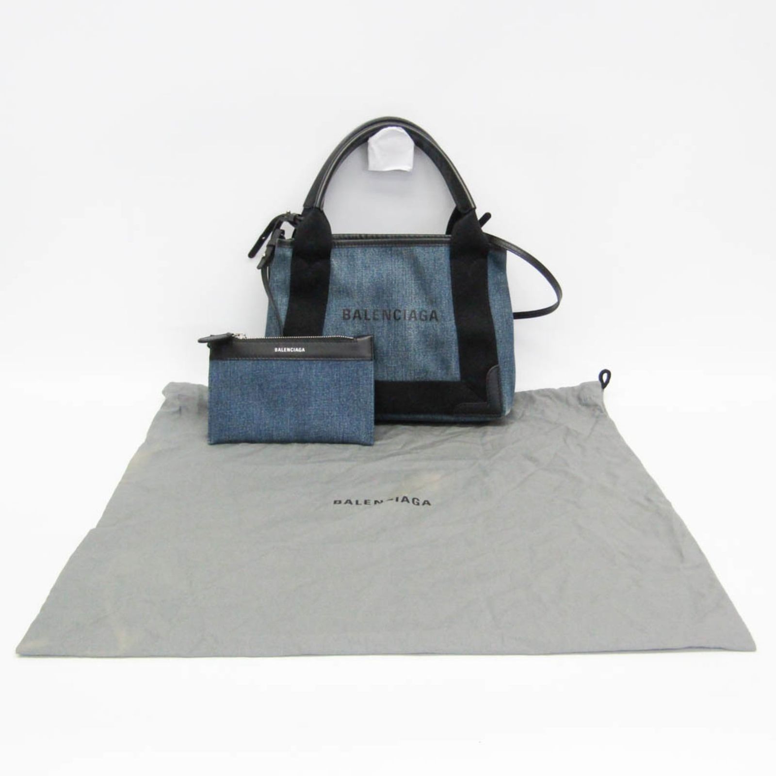 バレンシアガ ネイビーカバス S ハンドバッグ レザー BALENCIAGA（バレンシアガ） バッグ ネイビーカバス NAVY CABAS S