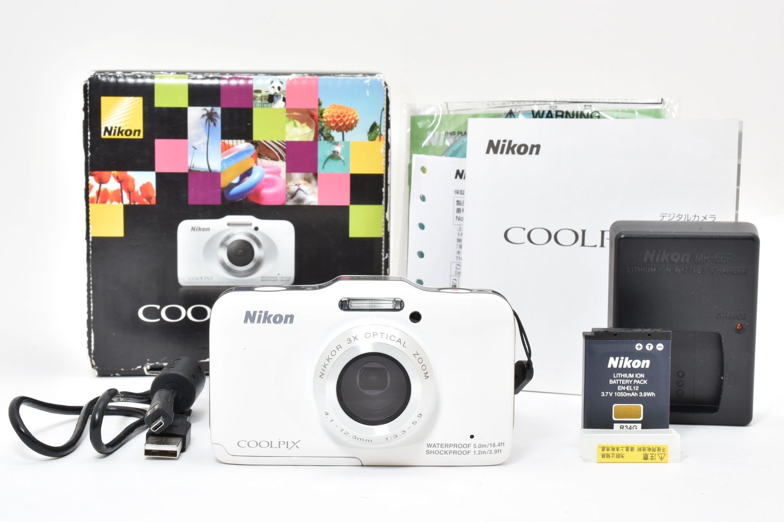 □ 特上美品 □ ニコン Nikon COOLPIX S31 ホワイト コンパクト