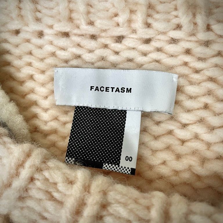 FACETASM 17AW RIB HAND KNIT SWEATER ショルダーラインサイドジップ