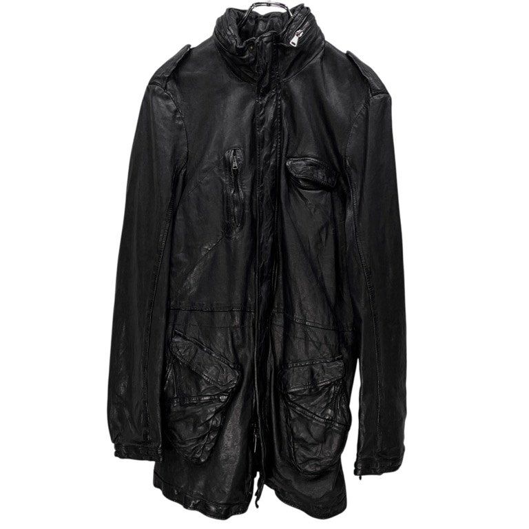 美品 ジョルジオ ブラット ラムレザー シルク ライダース レザージャケット 黒 GIORGIO BRATO ジョルジオブラット ラムレザー ダブルライダース