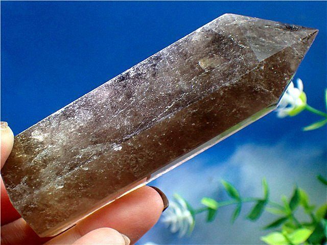 AAA級【魔除け】◇天然モリオン(黒水晶）クラスター柱子B88C2/32C17D