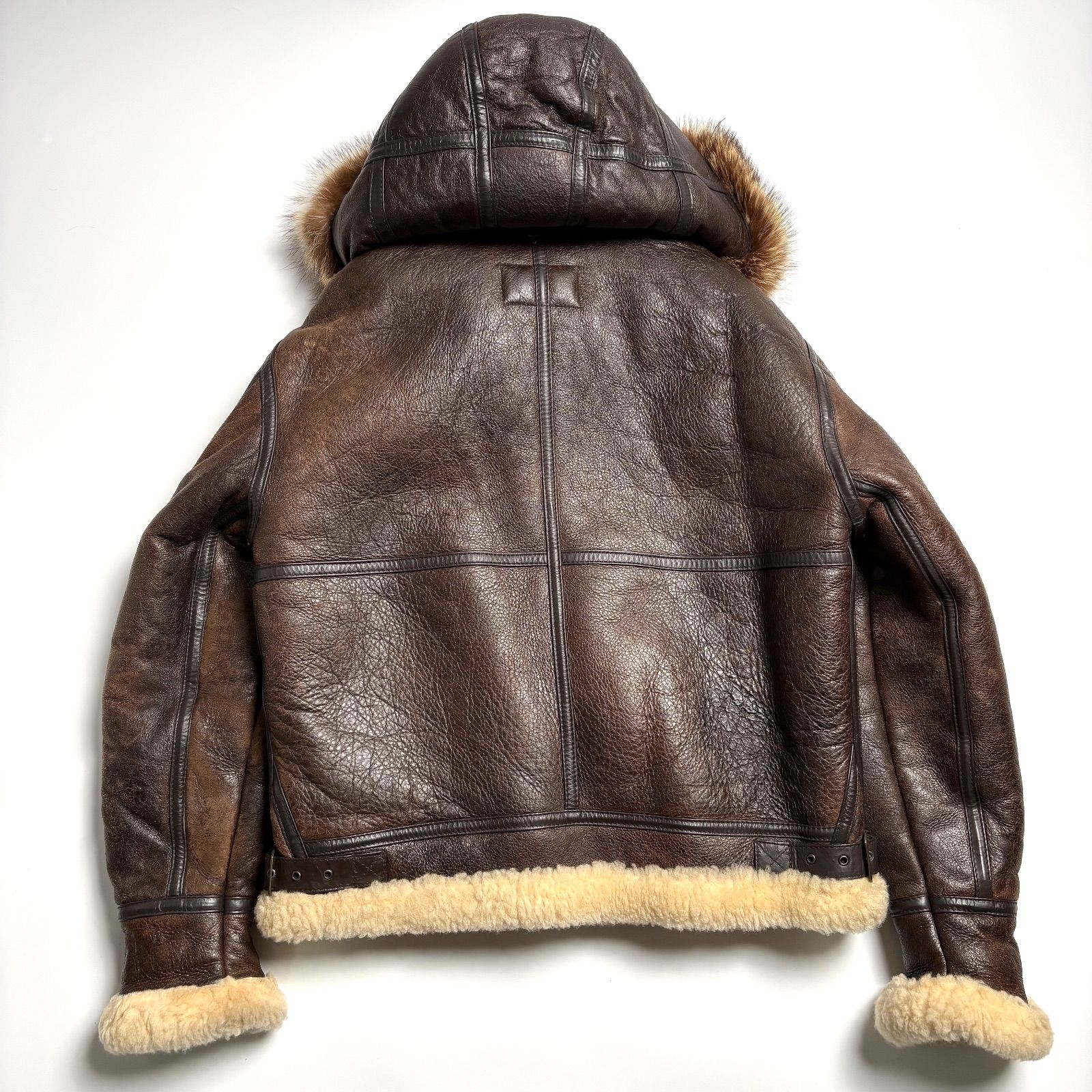 M 良品 POTTAR ポッター B-3 茶 フライトジャケット リアルムートン M 良品 POTTAR ポッター B-3 茶 フライトジャケット リアルムートン