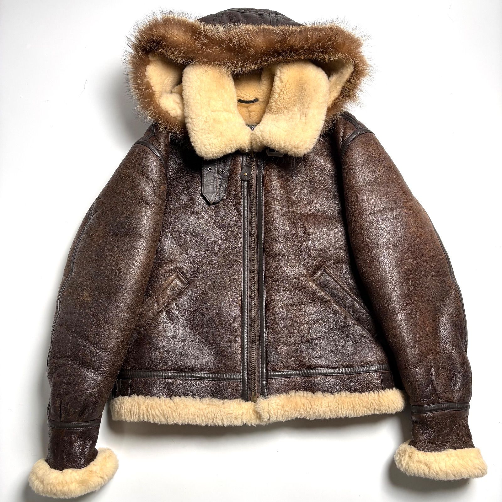 希少 フード付き US ARMY B-3 フライトジャケット Mサイズ 羊革 希少 フード付き US ARMY B-3 フライトジャケット Mサイズ 羊革 楽天