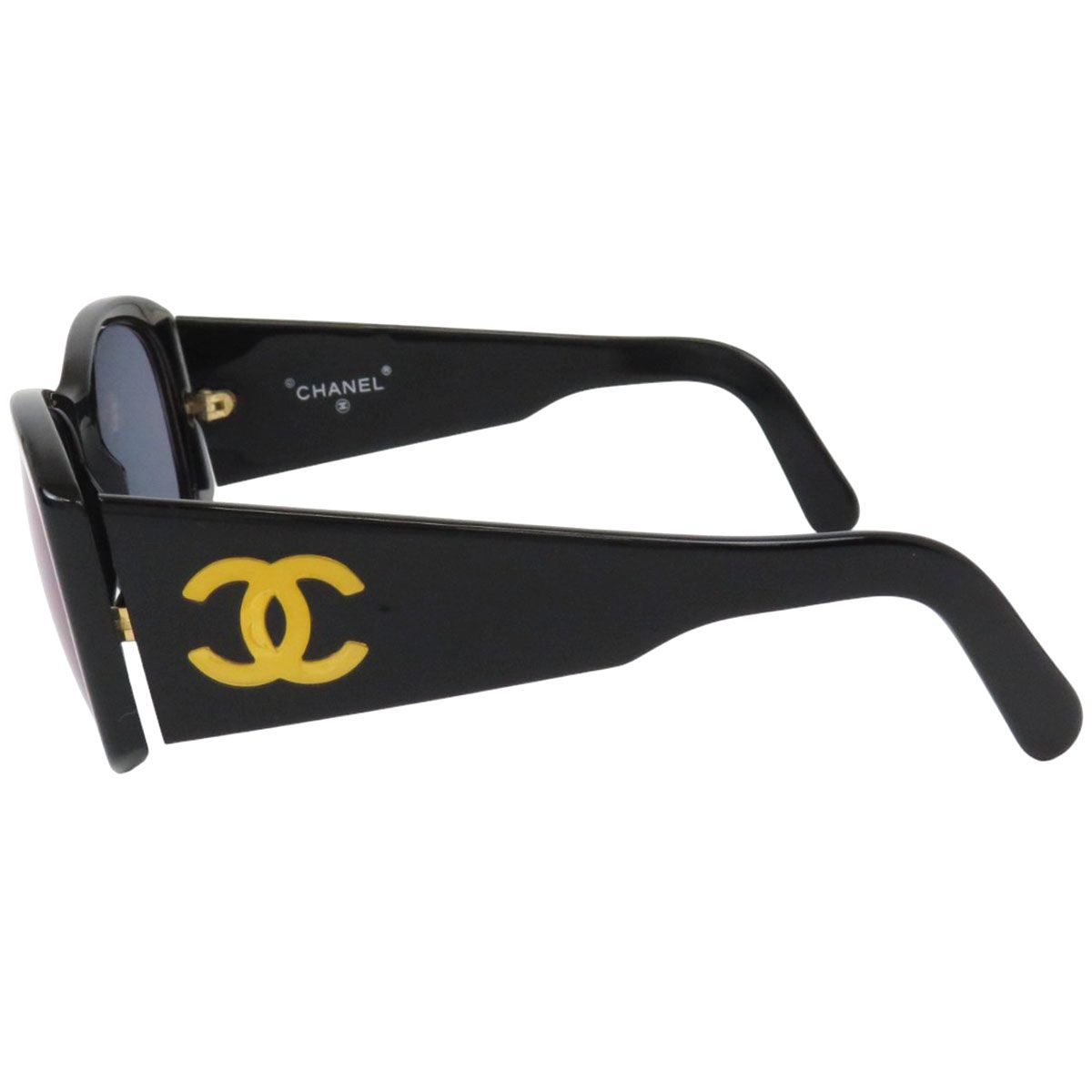 シャネル ココマーク サングラス ユニセックス ブラック CHANEL【中古